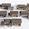 Traditional Guesthouse Architecture With Tile Roof Wooden Structure And Courtyard Design