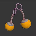 Elegant Silver Hook Earrings Design With Beaded Chain And Yellow Pearl Balls
