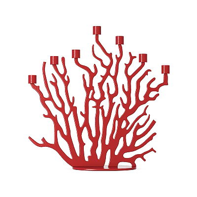 Red Coral Shaped Candle Holder With Multiple Branches For Tabletop Decoration 3d model Red Coral Shaped Candle Holder With Multiple Branches For Tabletop Decoration 3d model