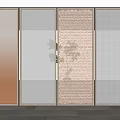 Modern Glass Room Dividers With Gold Frame And Various Glass Patterns