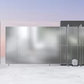 Modern Glass Partition Design With Frosted Panels Sleek Metal Frame And Contemporary Style