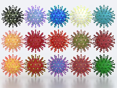 Colorful Decorative Ornament Set With Multicolored Designs For Home Interior Decoration 3d model