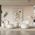 Modern Casual Sofa Combination Single Sofa 3d model