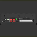 Black Industrial Electronic Device With Ribbed Surface Ports And Indicator Lights
