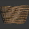 Handwoven Brown Storage Basket With Handle For Household Daily Organizing