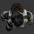 Detailed Astronaut Spacesuit Model With Helmet And Gear Standing On Gray Background