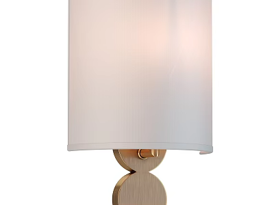 Modern Wall Sconce With White Lampshade And Circular Base Design 3d model