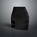 Fashionable Black Skirt with Side Slit Design and Smooth Fabric Material