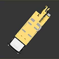 Yellow and White Heavy Duty Utility Vehicle With Large Mechanical Drilling Structure For Construction