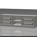 Modern White TV Stand With Drawers And Open Shelves For Living Room