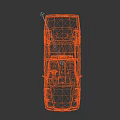 Functional Police Car With Red Blue Emergency Lights And Striped Exterior Design