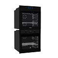 Modern Double Glass Door Kitchen Appliance with Stainless Steel Finish