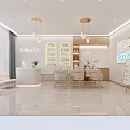 Bright Modern Beauty And Hair Salon Interior With Cozy Reception Seats And Neat Product Displays
