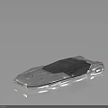 Futuristic Silver Concept Sports Car With Sleek Aerodynamic Design And Transparent Roof