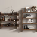 Middle Ancient Bookshelf Middle Style Bookshelf 3d model