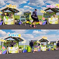 Food Festival Booth Tents in Standard Size 3m by 3m and 2m by 2m Design
