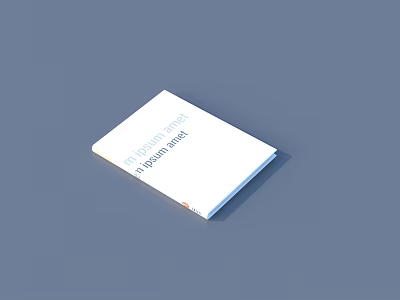 White Cover Book With Blue Text Modern Guide To Digital Marketing 3d model