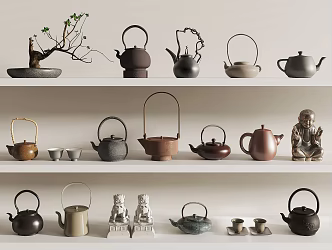 New Chinese Tea Set 3d model