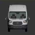 minibus minivan driverless bus school bus van box car 3d model
