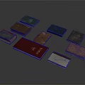Vintage Colored Notebooks With Assorted Covers As Daily Living Supplies