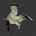 Shirtless Male Figure With Large White Wings And Spread Arms