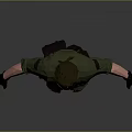 Green Military Uniform Game Movie Character With Black Gloves Brown Boots And Gear