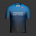 Blue Tribaviation Cycling Jersey Featuring Make It Happen Slogan And Red Logo
