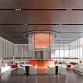 Modern reception area Sales office Reception area 3d model