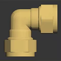 Brass Plumbing Pipe Elbow Fitting With Smooth Surface And Reflective Finish