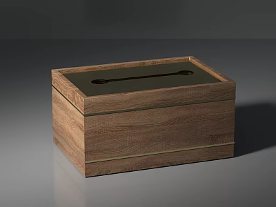Wooden Tissue Box Practical Daily Necessity for Home with Simple Design 3d model