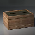 Wooden Tissue Box Practical Daily Necessity for Home with Simple Design 3d model