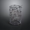 Sturdy Coiled Barbed Wire Roll For Security Fencing And Perimeter Protection
