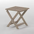 Simple Style Wooden Stool Featuring Cross Legs Sturdy Structure and Natural Wood Finish
