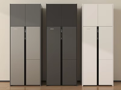 Modern Standing Refrigerators In Three Colors Grey Black White For Home Kitchen 3d model
