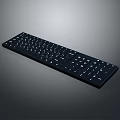Full Size Standard Computer Keyboard With White Letters For Office Use
