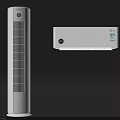 Modern Tower And Wall Mounted Air Conditioner Units In White Design