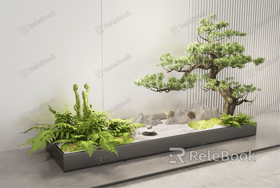 New Chinese style landscape sketch landscape courtyard sketch combination model