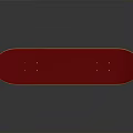Stylish Red Skateboard With Yellow Edges And Smooth Rolling Wheels For Household Use