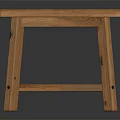 Natural Wooden Coffee Table With Cross Legs And Smooth Modern Tabletop Design