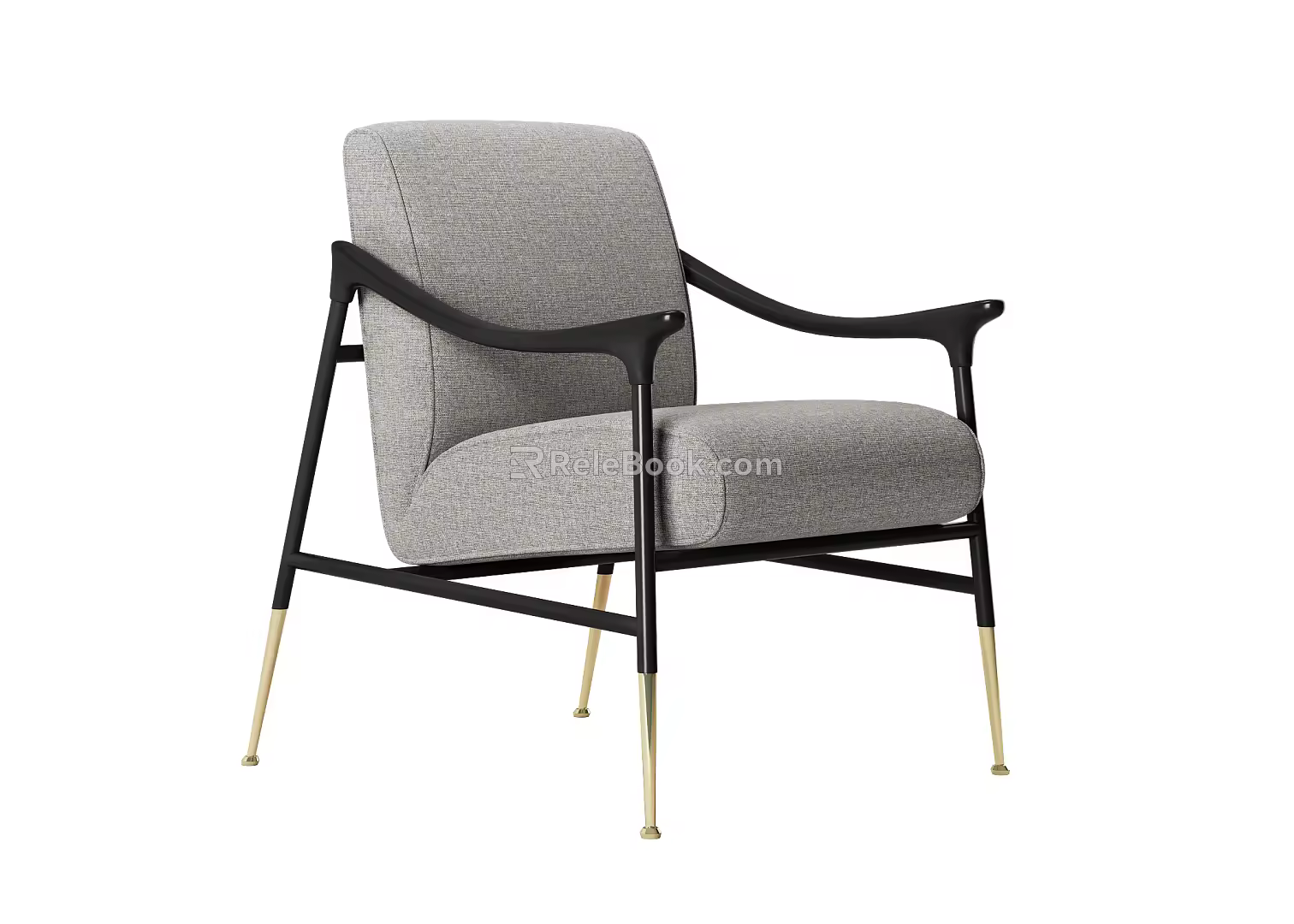 New Chinese Style Single Sofa Single Chair 3d model