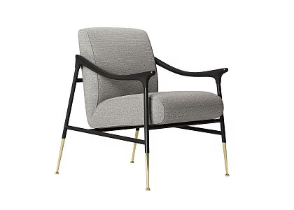 New Chinese Style Single Sofa Single Chair 3d model