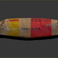 Cement Bag With Red Yellow Packaging And CEM I 42.5 R Label 3d model