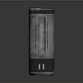 Portable Black Device Housing With Camera Lens Buttons Holes And Indicator Light