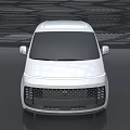 White Modern Van With Sleek Design And Front Grille In Contemporary Setting 3d model