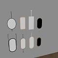 Modern Mirror Smart Mirror Rotating Mirror Decorative Mirror Dressing Mirror Makeup Mirror Bathroom Mirror Hanging Mirror 3d model