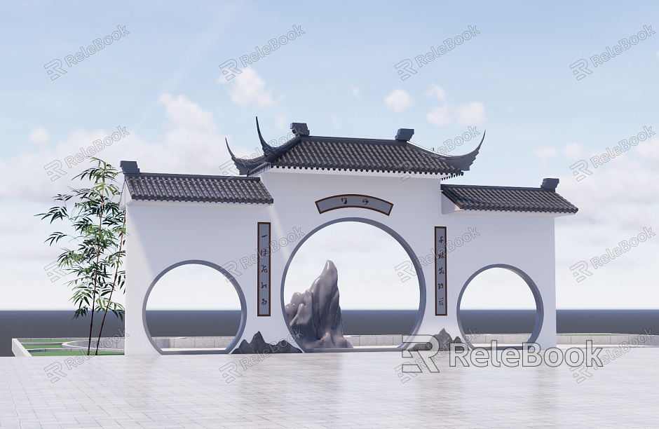 Moon Gate Landscape Archway Door Cave model