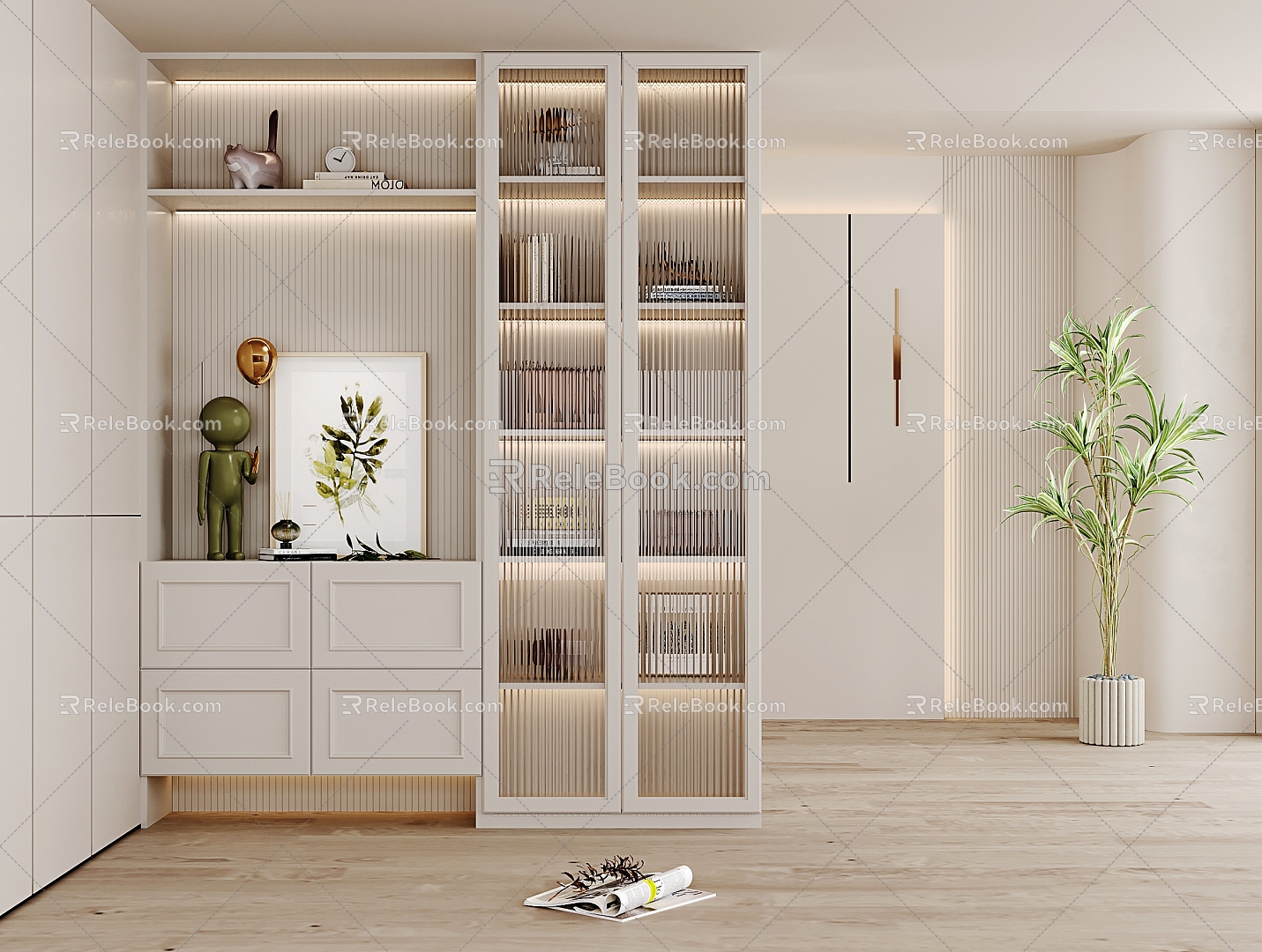 Jianou Shoe Cabinet Entrance Shoe Cabinet 3d model