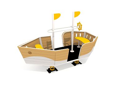 Modern Pirate Ship 3d model