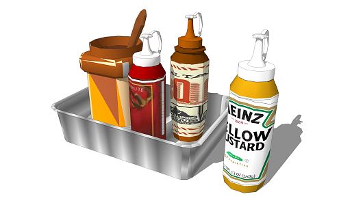 Modern Seasoning Bottle Kitchen Sauce 3d model