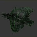 Futuristic Cosmic Spacecraft Design With Neon Accents And Advanced Structural Features